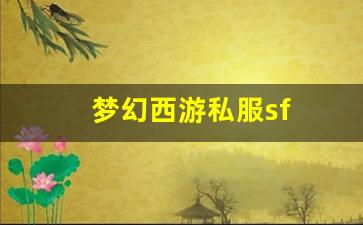 梦幻西游私服sf (4)